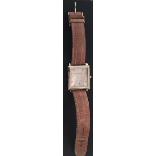 398 - A 'Retro Diamond' ladies wristwatch, by Klaus-Kobec. Model no. KKL1988. Features a leather strap & a... 