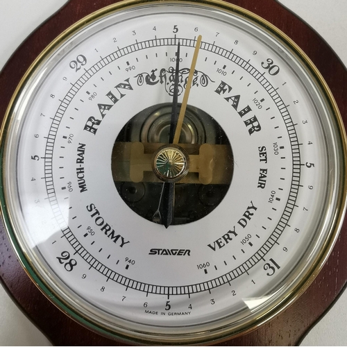 403A - A contemporary, unused wall barometer/hygrometer, by 'Staiger'. height 44cm.