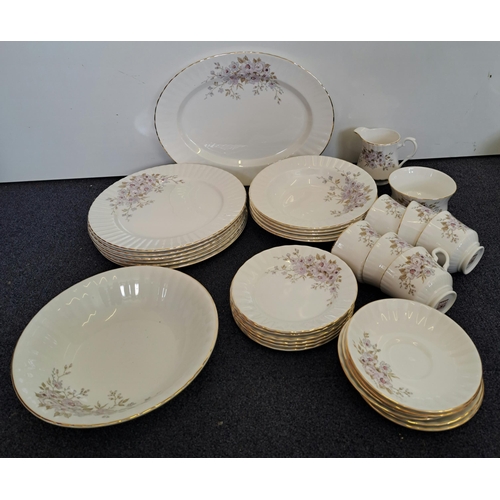 498 - A quantity of 'Royal Stafford' dinnerware. To include dinner plates(x6), bowls(x6), side plates(x6),... 