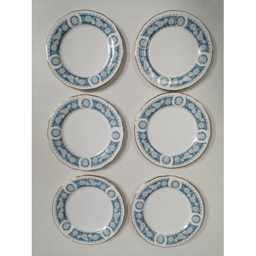 499 - A Royal Vale bone china 19 piece tea set.  Pattern no. 8681. To include six cups & saucers, six side... 