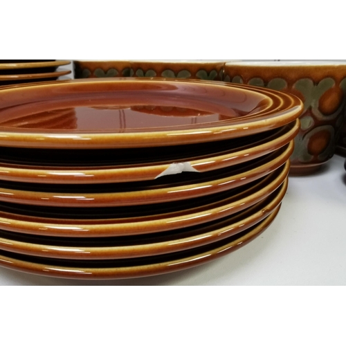 508 - A collection of thirty pieces of 'Hornsea - Bronte' tableware, in a typical retro design. To include... 