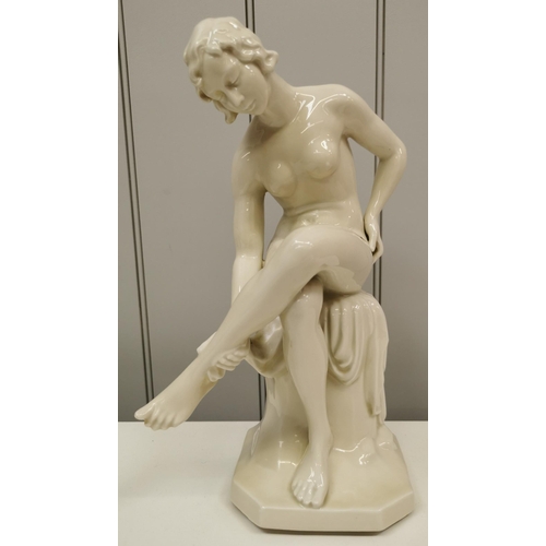 538 - 'Neu Tettau Gerold - Lady in Decadence' large nude female figurine. Ref no. 5514, circa 1920-1937. D... 