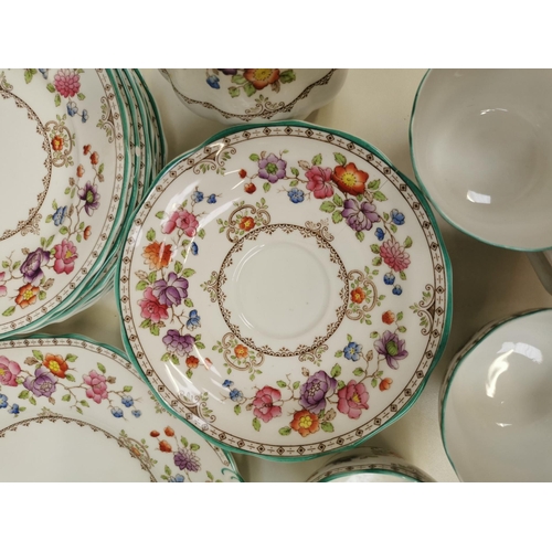 580 - A 'Copeland Spode' 'Lauriston' part tea set. To include three cups, five saucers, six side plates, s... 