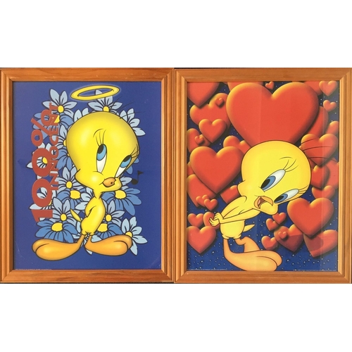 1182 - A pair of 'Tweety Pie' framed prints. 56cm x 46cm