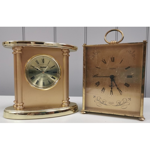 1196 - Two contemporary carriage clocks. Tested & both appear in working order.