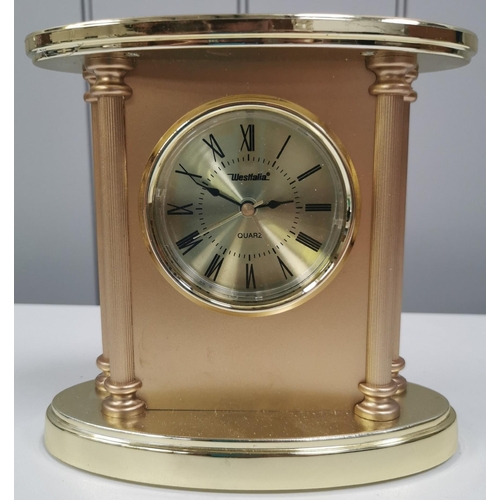 1196 - Two contemporary carriage clocks. Tested & both appear in working order.