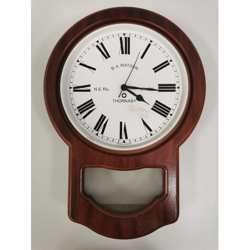 1197 - A selection of four wall clocks. Tested & three appear in working order.