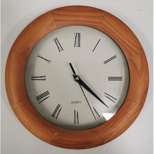 1197 - A selection of four wall clocks. Tested & three appear in working order.