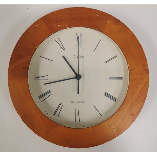 1197 - A selection of four wall clocks. Tested & three appear in working order.