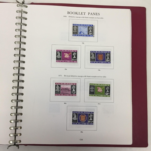 1628 - A partially-completed Stanley Gibbons 'Channel Islands' stamp album. Stamp dates 1950's onwards.