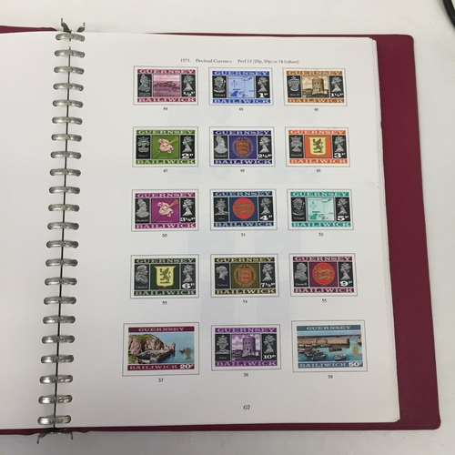 1628 - A partially-completed Stanley Gibbons 'Channel Islands' stamp album. Stamp dates 1950's onwards.