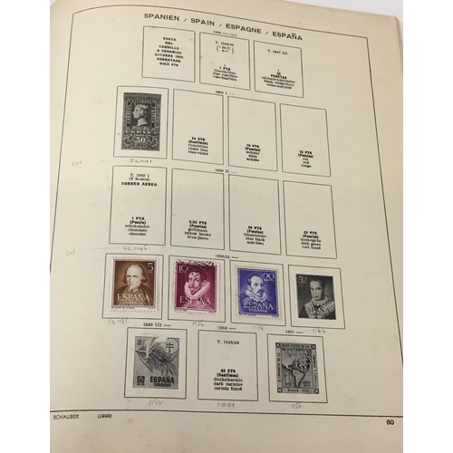 1629 - A partially-completed stamp album, devoted to Spanish Stamps 1950 - 1967.