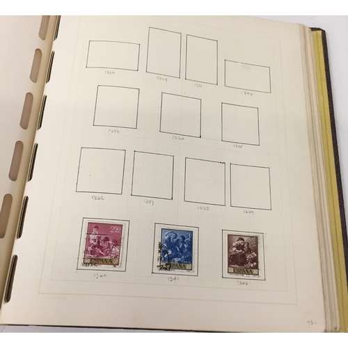 1629 - A partially-completed stamp album, devoted to Spanish Stamps 1950 - 1967.