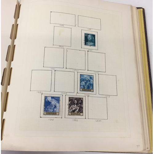 1629 - A partially-completed stamp album, devoted to Spanish Stamps 1950 - 1967.