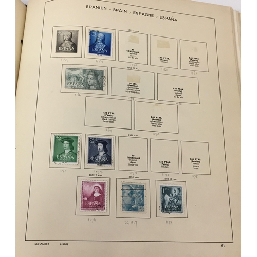 1629 - A partially-completed stamp album, devoted to Spanish Stamps 1950 - 1967.