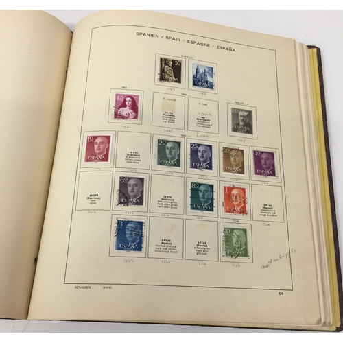 1629 - A partially-completed stamp album, devoted to Spanish Stamps 1950 - 1967.