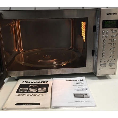 1578 - A used 'Panasonic' Inverter 900w stainless-steel microwave, model no.NN-ST4795 BPQ. Complete with or... 