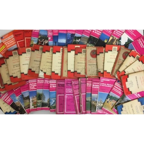 229 - A collection of approximately fifty-seven, vintage Ordnance Survey maps.