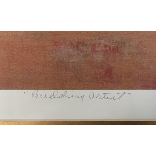 285 - A gilt framed, lithograph on paper, entitled ‘Budding Artist’, by Lucelle Raad (born in GB 1942, mov... 