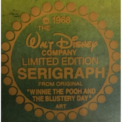 306 - Walt Disney limited edition 'The Pooh and The Blustery' serigraph colour print from original 1968 'W... 