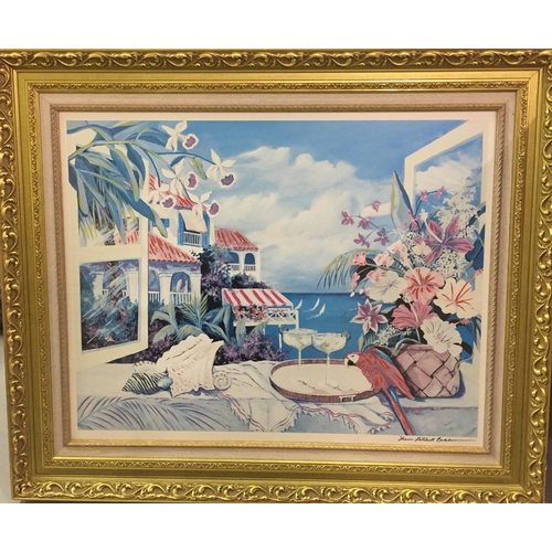 311 - A gilt framed seriolithograph of ‘Margarita Villa', in colour on paper, by Sharie Hatchett Bohlmann.... 