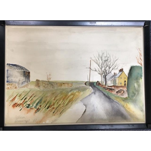 321 - An original watercolour rural scene, signed by William Hemm, dated 1978. Framed but not glazed. Fram... 