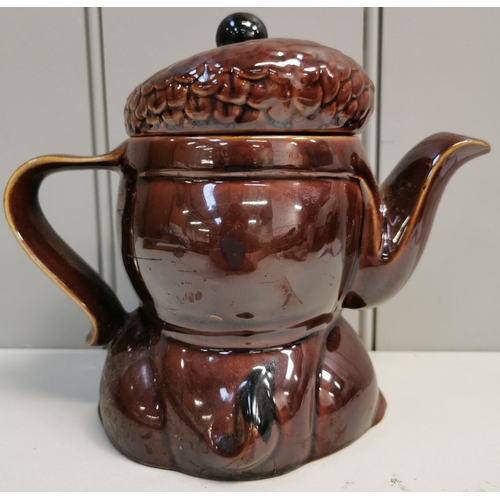 497 - A vintage, glazed, Price & Kensington Bloodhound teapot. Height 18cm.