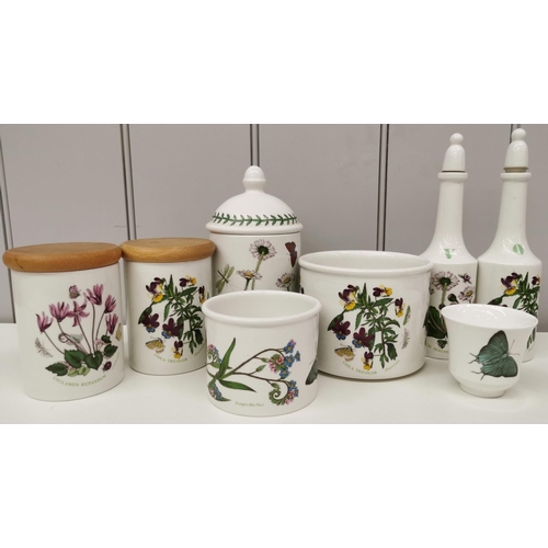 512 - A collection of eight pieces of practical Portmeirion ceramic containers. Tallest item 23cm.