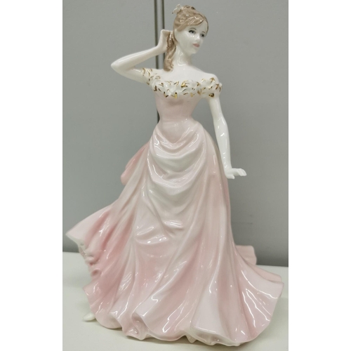 531 - A limited edition 'Coalport - With this ring' figurine. No.3003/12500. Height 23cm.