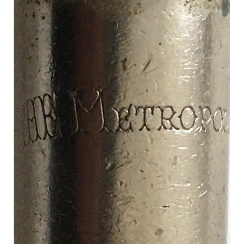 674 - A vintage 'The Metropolitan' police whistle. Length 8cm.