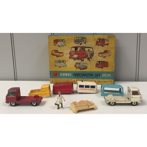 Corgi GS27 - 'Constructor Set (Commer 3/4-ton Chassis)'. Models in playworn condition. original box. Missing bench.