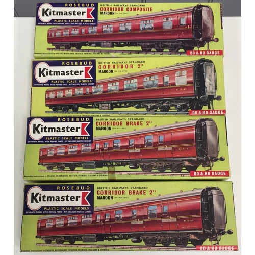 2779 - A collection of four, boxed, unmade Rosebud Kitmaster OO & HO gauge Coach Kits. To include Corridor ... 