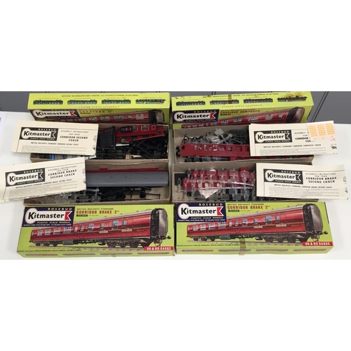 2779 - A collection of four, boxed, unmade Rosebud Kitmaster OO & HO gauge Coach Kits. To include Corridor ... 