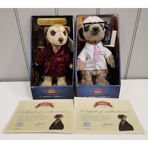 4091 - A collection of six Compare The Market Meerkats - Yakov's Toy Shop Editions. To include Aleksander, ... 