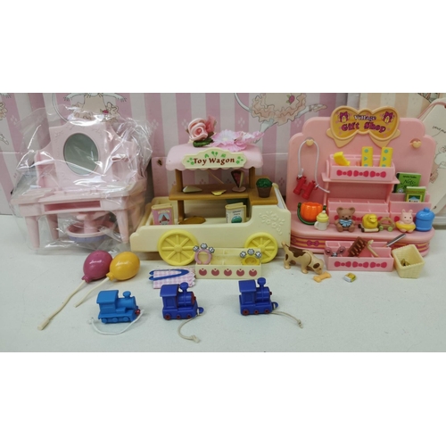 4107 - A large mixed selection of 'Angelina Ballerina' mini dolls, accessories & dolls house furniture.