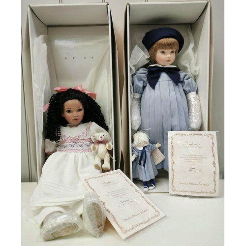 4116 - A pair of limited edition, boxed 'Pauline's' porcelain dolls. To include Desiree (289/950) & Brandi ... 