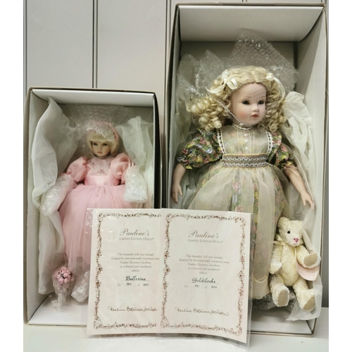 4117 - A pair of limited edition, boxed 'Pauline's' porcelain dolls. To include Goldilocks (330/950) & Ball... 