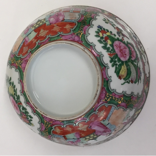 519 - A pretty, Chinese famille rose fruit bowl. No maker's mark. Height 9cm, diameter 23cm.