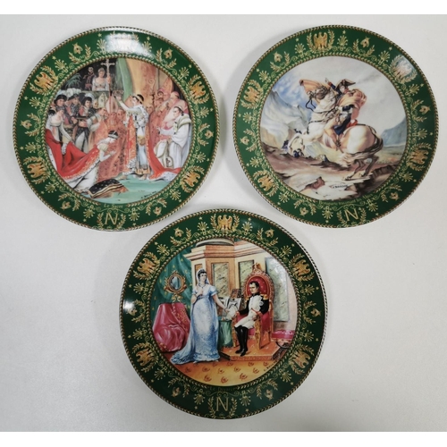 578 - Three 'D'Arceau Limoges' display plates. Each with certificates of authenticity.