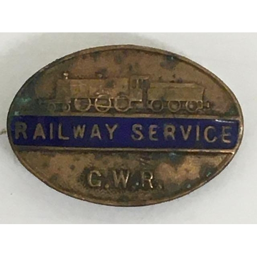 687 - A rare, vintage British Rail branded mirror (35cm x 50cm), together with a G.W.R. Railway Service ba... 