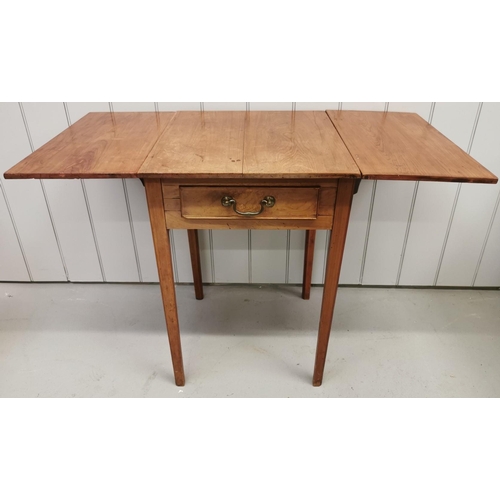 969 - A 19th century Pembroke table, with single drawer. One hinge requires attention. Dimensions(cm) H74,... 