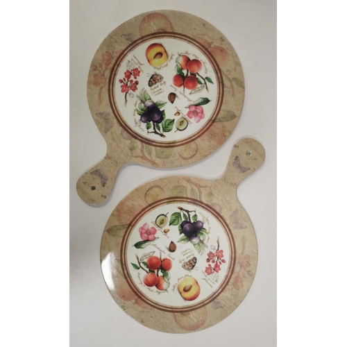 1394 - A selection of ten  pieces of Royal Worcester tableware. 'Evesham' range - three serving dishes, cup... 