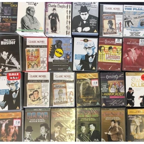 3685 - Vintage Comedy & Classics - a collection of mostly new/unplayed DVD`s (x21) & Videos (x3).