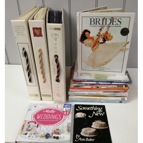 3132 - A selection of fourteen wedding-related books, together with three large printer's sampler books, fo... 