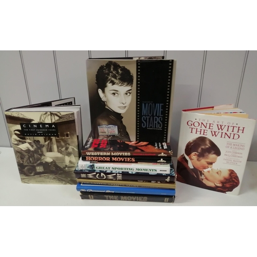 3135 - A selection of eleven sporting & movie-themed books.