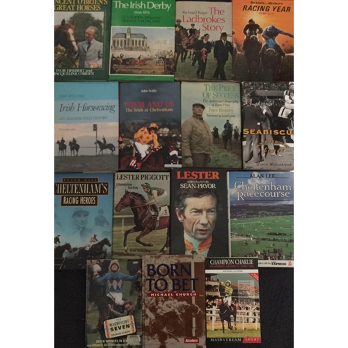 3162 - A selection of fifteen horse racing books. To include local interest (Cheltenham Racecourse) & sever... 