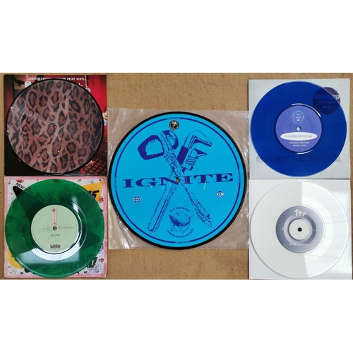 3620 - A collection of five picture discs & coloured vinyl singles. To include 'Ad-Libs - Inferno' (green v... 