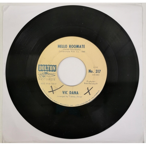 3674 - A promotional 'Hello Roommate' vinyl single, by 'Vic Dana'. Disc no. 317.