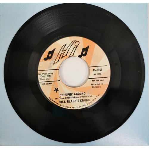 3680 - A rare promotional 'Creepin' Around' vinyl single, by 'Bill Black's Combo'. London Records label 45-... 