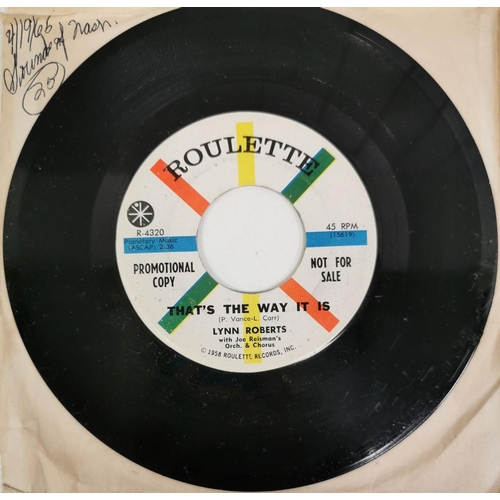 3681 - A promotional 'That's The Way It Is' vinyl single, by 'Lynn Roberts'. Roulette label R-4320.